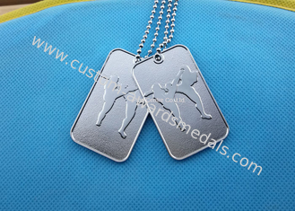 Printing Business Promotional Soft Enamel Army Dog Tags Stainless Steel Material