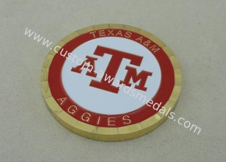 AGGIES Personalized Coins by Brass Stamped with Imitation Hard Enamel