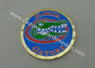 Florida Gators 3/4 Inch  Personalized Coins , Brass Die Struck With Soft Enamel