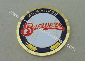 Zinc Alloy Brewers Personalized Coins With Diamond Cut Edge And 2.0 Inch