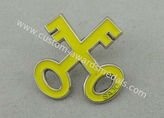 Die Casting 1.0 inch Soft Enamel Pin Zinc Alloy Material Nickel Plating