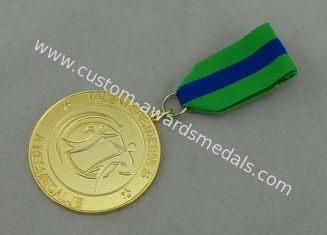 Talentspejdernes Custom Awards Medals by Zinc Alloy Die Casting , Box Packing And Gold Plating