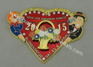 Transparent Enamel Medals By Zinc Alloy Die Casting With Spinning Piece KKG