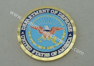Department Of Defense Personalized Coins With Box Packing And Diamond Cut Edge