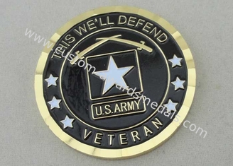 This We Will Defend Personalized Coins For Army By Brass Die Struck And Gold Plating