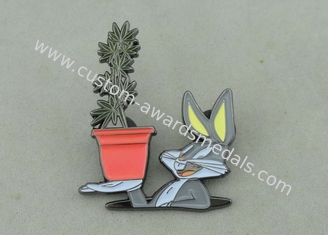 Nugz Bunny Enamel lapel Pin With Zinc Alloy Die Casting And Black Nickel Plating
