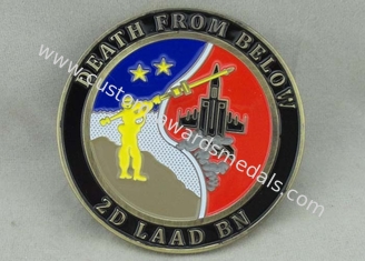 2D LAAD BN Personalized Coins, 1.75 Inch Soft Enamel And Zinc Alloy For Death From Below