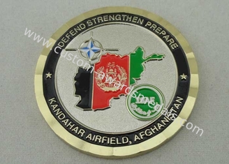 Kandahar Airfield Afghanistan Personalized Coins, Double Tones plating Copper Soft Enamel Coin