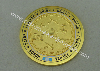 Valor Honor Personalized Coin , 3D By Zinc Alloy Die Casting And Gold Plating