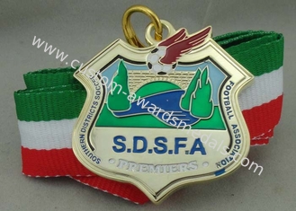 2.0 inch S.D.S.F.A Football Medals Soft Enamel Zinc Alloy Customized