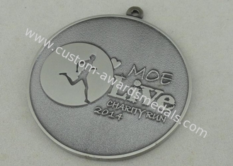 MOE Live Charity Run Antique Silver  Karate medal Zinc Alloy Die casting