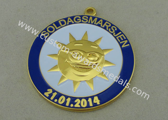 38 mm Soldagsmarsjen 3D Medal , Zinc Alloy Die Cast Double Side