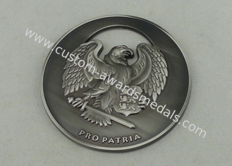 2.5 '' Zinc Alloy 3D Personalized Coins , Antique Nickel Plating