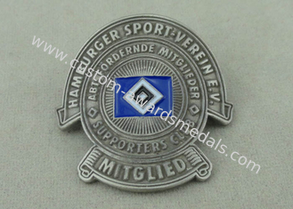 Hamburger Sport Souvenir Curved Badges Pewter Antique Nickel Plating