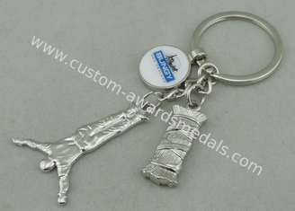 Silver Plating Promotional BUNGY Key Chain Zinc Alloy Die Casting 1 3/4 inch