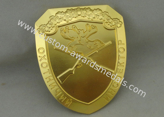 2.5'' Misty Gold Award Badges , Full 3D By Brass Stamped Army Badges