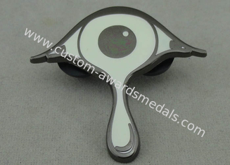 Synthetic Zinc Alloy Hard Enamel Pin Die Casting With Black Nickel Plating
