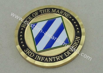 2.0 Inch Custom Brass Personalized Coins , Gold Plating USA Military Coin