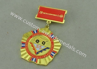 Zinc Alloy Military Custom Awards Medals 3D Die Casting With Soft Enamel