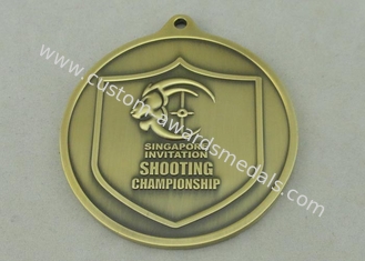 3D Antique Gold Champion Medal Die Casting For Shooting Sports