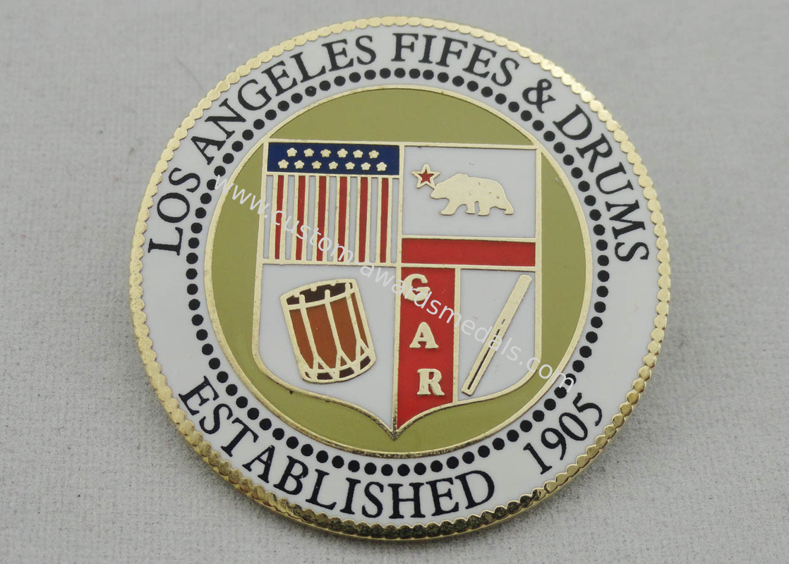 Los Angeles Fifes & Drums Imitation Hard Enamel Lapel Pin, Customized
