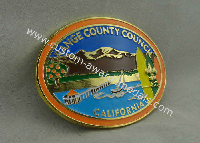 California Orange County Council Custom Made Buckles With Gold Plating
