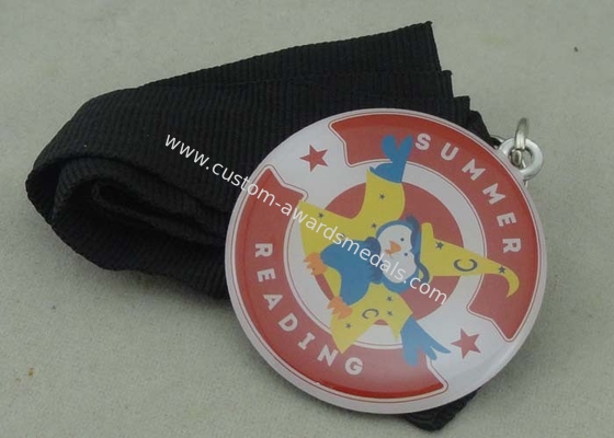 LIGA Shooting Soft Enamel Medal Zinc Alloy Die Casting With Spinning Pieces , Gold Plating Swarovski Medals