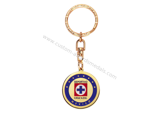 High Quality Iron or Brass or Copper Metal Stamping Promotional Keychain with Soft Enamel