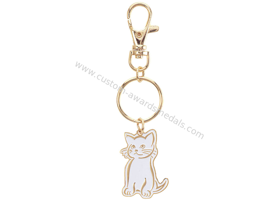 High Quality Iron or Brass or Copper Metal Stamping Promotional Keychain with Soft Enamel