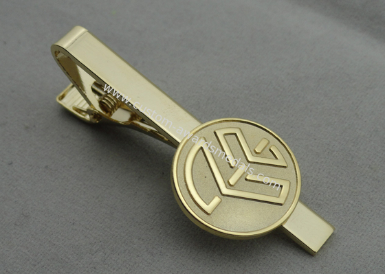 Aluminum, Stainless Steel, Copper Stamping Personalized Tie Bar, Collar Tie Bars With Gold Plating