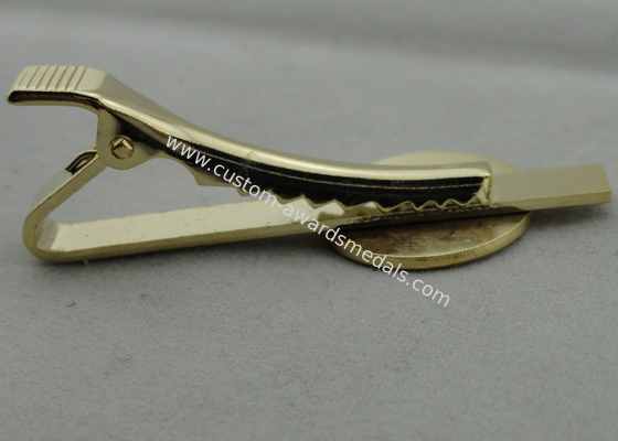 Aluminum, Stainless Steel, Copper Stamping Personalized Tie Bar, Collar Tie Bars With Gold Plating