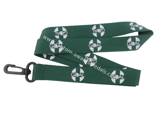 Goal Silk Screen, Heat Transfer Printing, Woven Promotional Lanyards With Plastic Hook