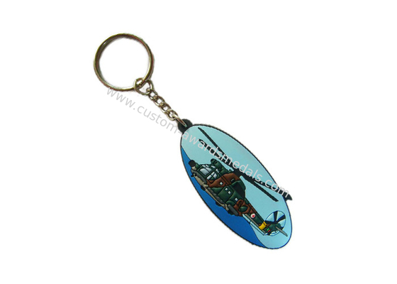 3D Double Sided PVC Helicopter Key Chain, Customized Key Chains For Promotional Gifts