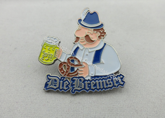 Iron Stamping, Die Struck Karneval Lapel Pin by Antique Nickel Plating (OEM & ODM)