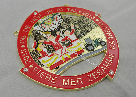 Custom Fiere Die Cast, Die Struck, Stamped Mer Zesamme Karneval medal by Two Tones Plating