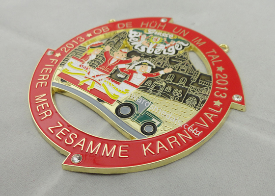 Custom Fiere Die Cast, Die Struck, Stamped Mer Zesamme Karneval medal by Two Tones Plating