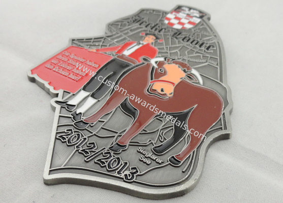 Zinc Alloy / Pewter Jecke Loore Karneval Carnival Medal by Die Casting, Antique Nickel Plating