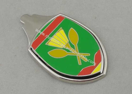 Car Souvenir Badges Brass Die Struck Imitation Hard Enamel Silver