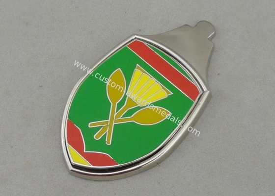 Car Souvenir Badges Brass Die Struck Imitation Hard Enamel Silver