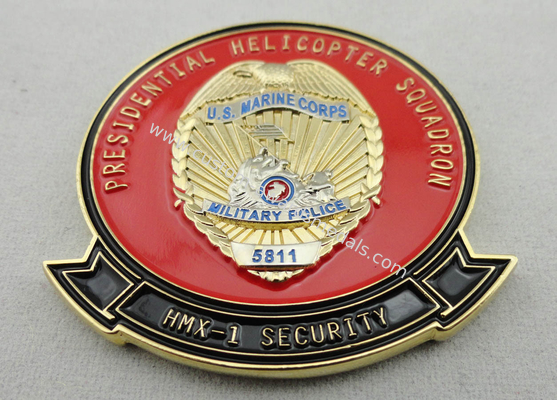 Two Tons Plating 3D Copper / Zinc Alloy / Pewter US Marine Corps Coin for Commemorative, Corps, Club