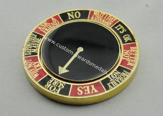 High Quality Zinc Alloy Soft Enamel Spinning Coin with Anti Brass, Anti Copper, Gold Plating