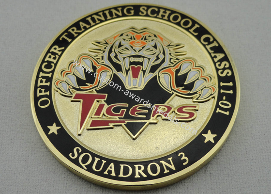 Double Sided Officer School Personalized Coins with synthetic enamel and Gold, Copper, Silver Plating