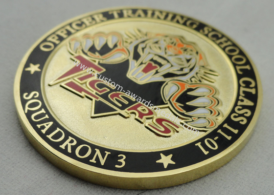 Double Sided Officer School Personalized Coins with synthetic enamel and Gold, Copper, Silver Plating