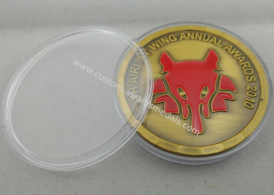 Soft Enamel Gold Plated Airlift Wing Coin / Zinc Alloy Personalized Coins for Awards, Military, Souvenir