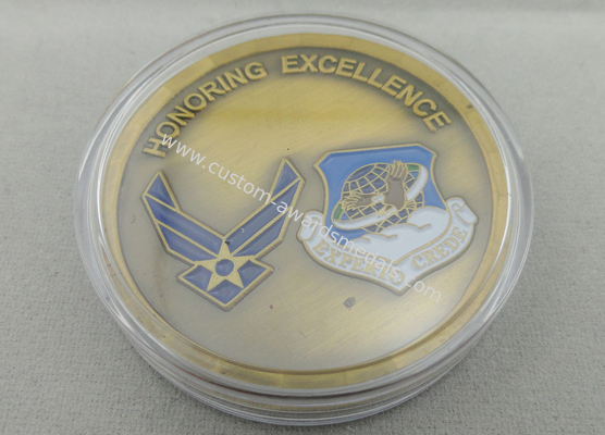 Soft Enamel Gold Plated Airlift Wing Coin / Zinc Alloy Personalized Coins for Awards, Military, Souvenir