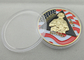 Metal Air Force One Coin / Zinc Alloy Personalized Enamel Coins with Antique Silver Plating