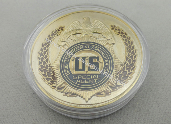 Metal Air Force One Coin / Zinc Alloy Personalized Enamel Coins with Antique Silver Plating