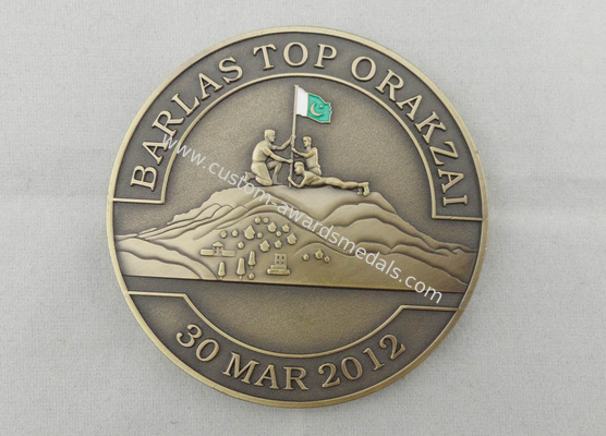 3D Double Sided Barlas Top Orakzai Coin, Personalized Coins with Enamel / Silkscreen / Offset Printing