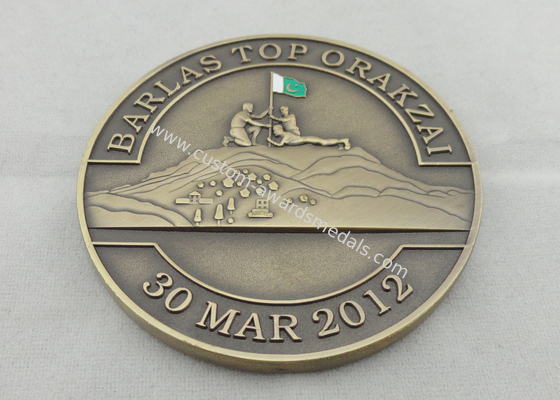 3D Double Sided Barlas Top Orakzai Coin, Personalized Coins with Enamel / Silkscreen / Offset Printing