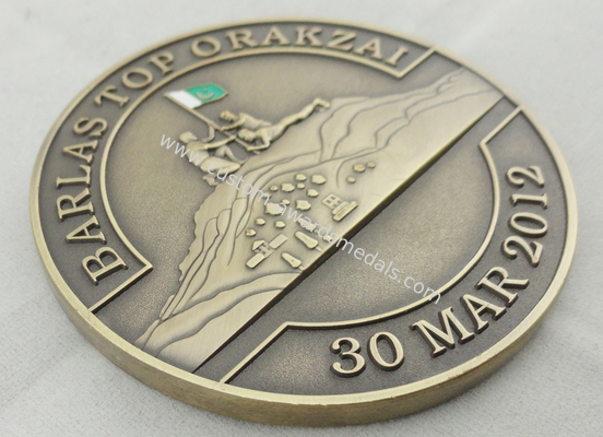 3D Double Sided Barlas Top Orakzai Coin, Personalized Coins with Enamel / Silkscreen / Offset Printing